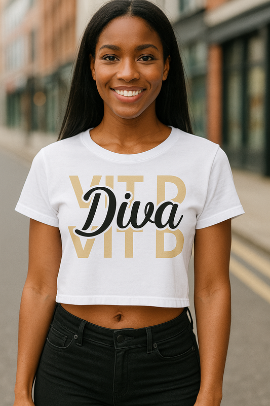 Vitamin D Diva Crop Tee for Women